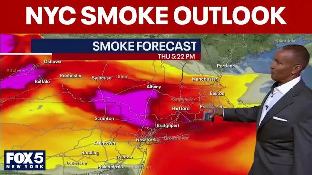 Video thumbnail for When will the air quality improve in NYC? Latest weather forecast