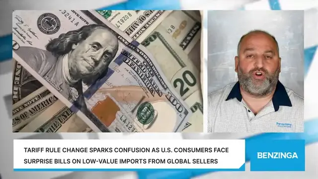 'Video thumbnail for Tariff Rule Change Sparks Confusion As U.S. Consumers Face Surprise Bills On Low-Value Imports From Global Sellers'