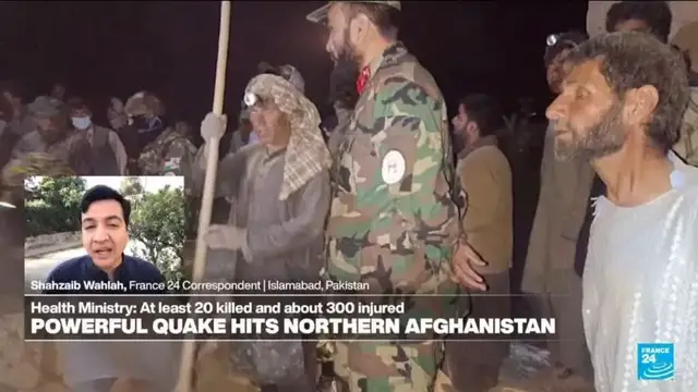 'Video thumbnail for A powerful earthquake kills at least 20 people in northern Afghanistan'