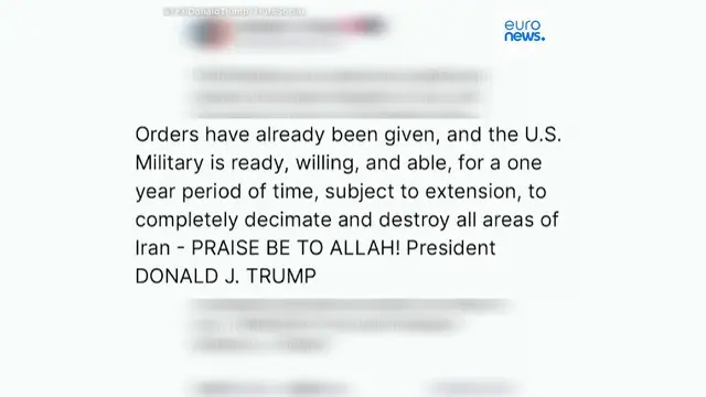 Video thumbnail for Trump threatens to 'completely decimate' Iran, a day after claiming talks to take place