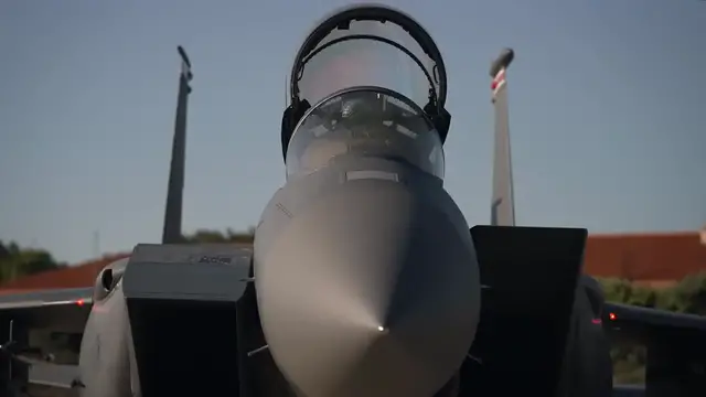 'Video thumbnail for U.S. F-15E Strike Eagles In Greece • Poseidon's Rage 2021'