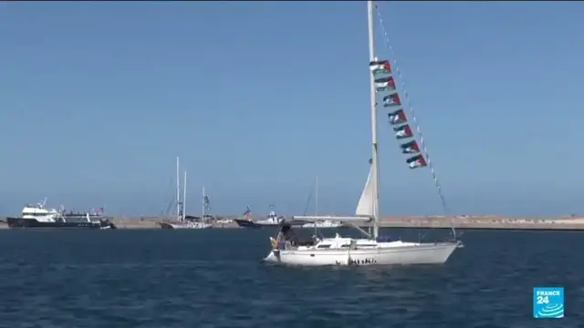 'Video thumbnail for Mandela’s grandson joins flotilla carrying aid to Gaza'