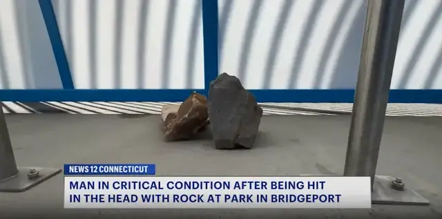 Video thumbnail for Victim in brutal Bridgeport rock attack in critical condition