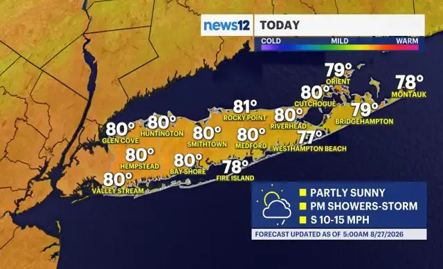 Video thumbnail for STORM WATCH: Tracking scattered showers, storms that could produce flooding for Long Island