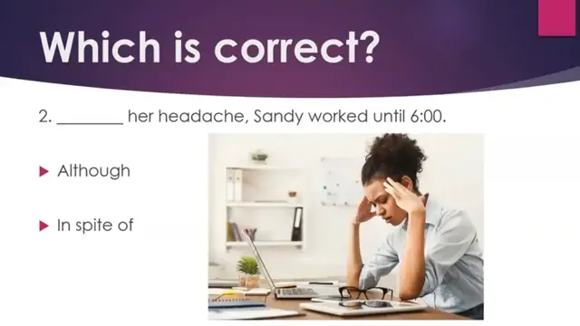 Video thumbnail for Get it Right in English: Although, Despite, In Spite Of