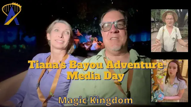 'Video thumbnail for Media Day at Tiana's Bayou Adventure, Interviews, and Ridercam'