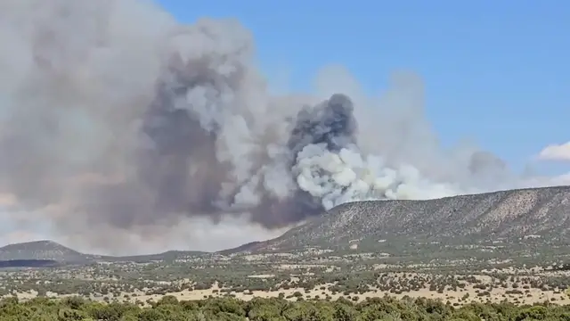 Video thumbnail for US: Deer Canyon Fire Threatens Structures and Prompts Evacuations in New Mexico.