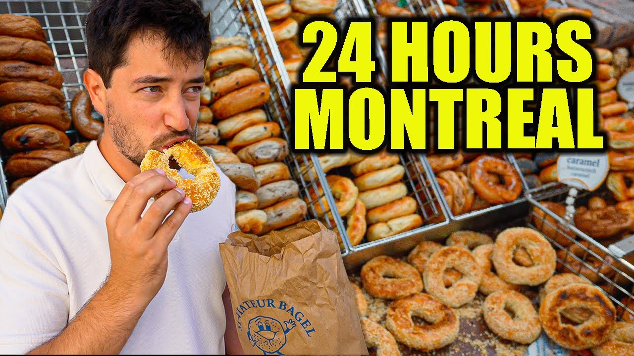 Video thumbnail for 24 Hours of MONTREAL'S Best Food Smoked Meat, Bagels & Canada's #1 SEAFOOD POUTINE!