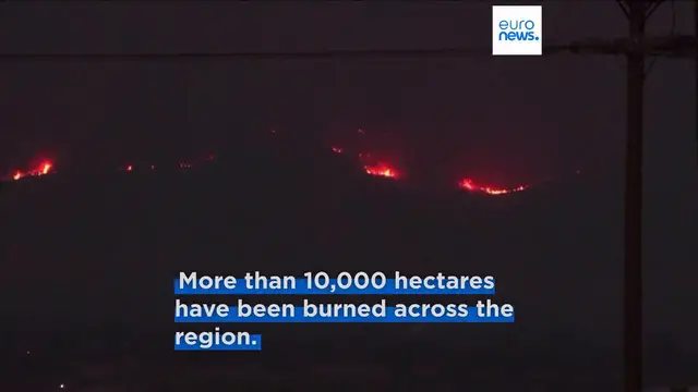Video thumbnail for Aerial firefighters take off to tackle major wildfire in Greece after two killed in helicopter collision