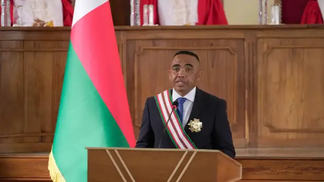 'Video thumbnail for Army colonel sworn in as Madagascar president'