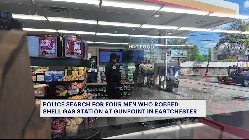 Video thumbnail for Police searching for men who robbed Shell gas station at gunpoint in Eastchester