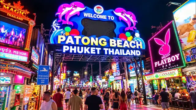 Video thumbnail for Bangla Road Phuket Thailand NEW SIGN! Patong Beach Nightlife Walking Tour 2026