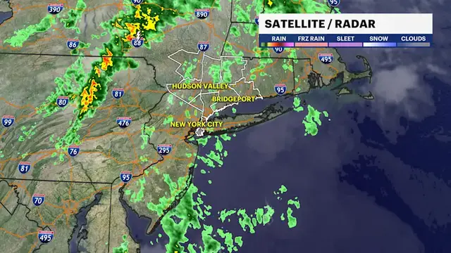 Video thumbnail for STORM WATCH: Strong to severe thunderstorms today with a dramatic drop in temps this weekend in the Bronx
