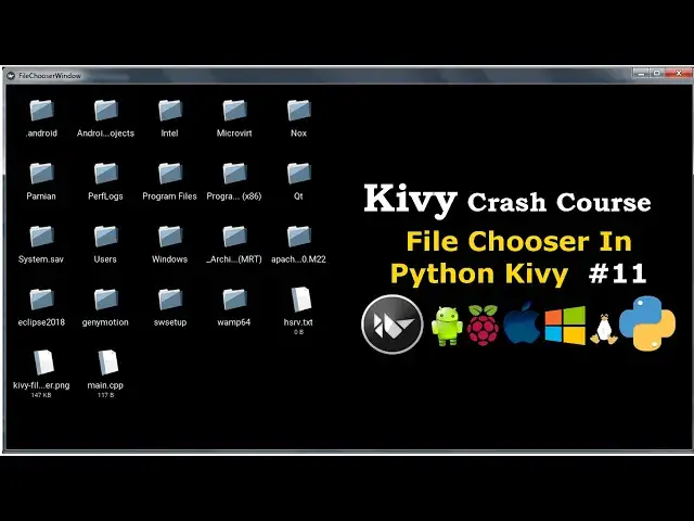 'Video thumbnail for Python Kivy How to Create FileChooser | FileChooserListView | FileChooserIconView'