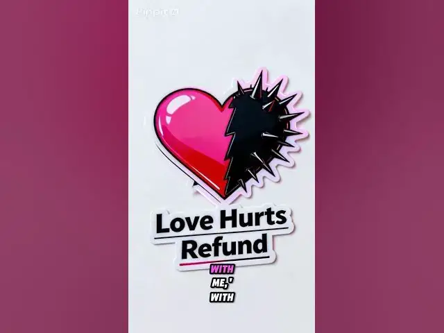 Video thumbnail for Love Hurts Refund Heart Sticker  Anti‑Valentine Edgy Heart