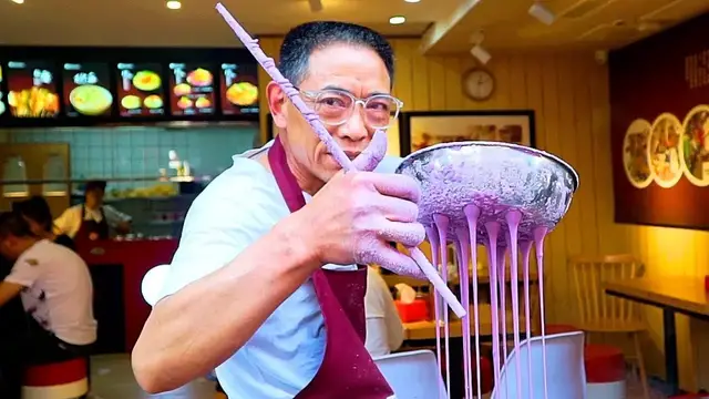 'Video thumbnail for Chinese Street Food - PURPLE NOODLES | CRAZY Street Food in Chongqing - BEST Street Food in China'