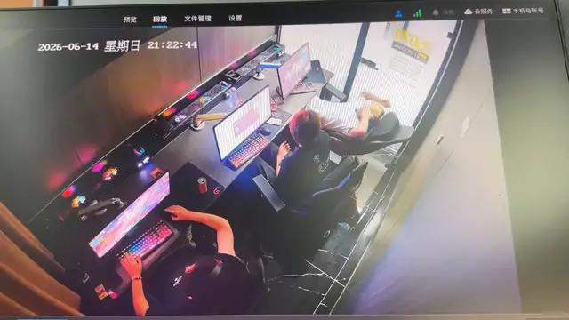Video thumbnail for China: Chinese man’s internet cafe chair springs up and sends instant noodles flying.
