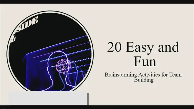 'Video thumbnail for 20 Easy and Fun Brainstorming Activities for Team Building'