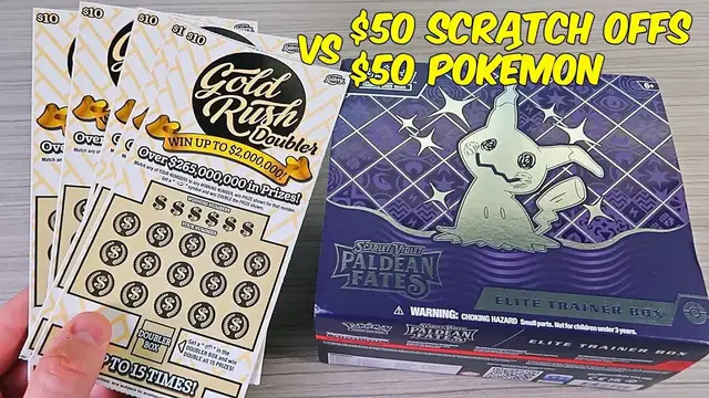 Video thumbnail for I Bought $50 Lottery Scratch Offs Vs $50 Pokémon Temporal Forces