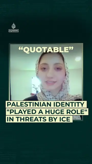 'Video thumbnail for Palestinian identity “played a huge role” in threats by ICE'