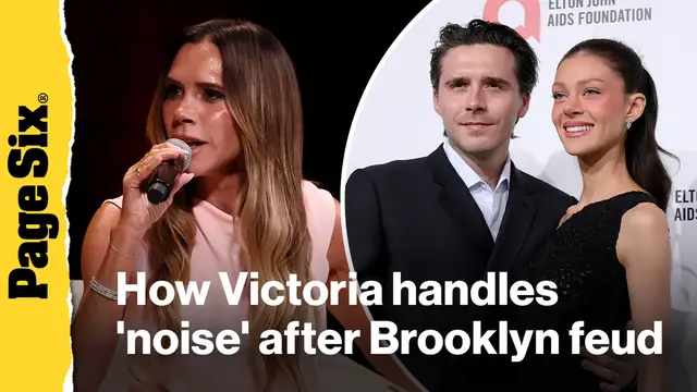 Video thumbnail for Victoria Beckham reveals how she handles public's 'noise' after feud with son Brooklyn