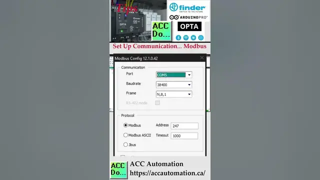 Video thumbnail for Arduino PLC IDE - Set Up Communication... Modbus!