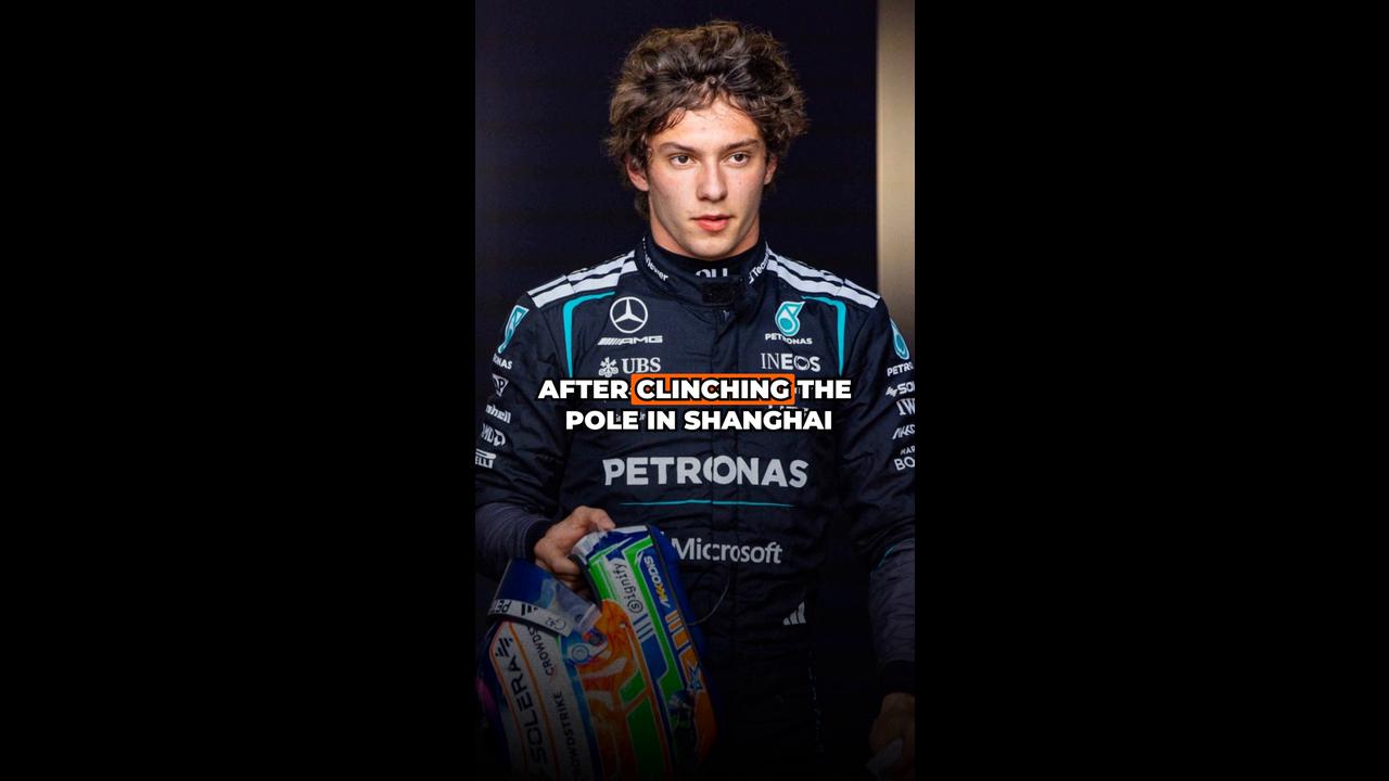 Video thumbnail for Lewis Hamilton on Kimi Antonelli breaking Sebastian Vettel's record for the youngest pole position ⭐