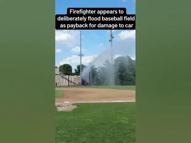'Video thumbnail for Angry Firefighter Intentionally Floods Little League Field'