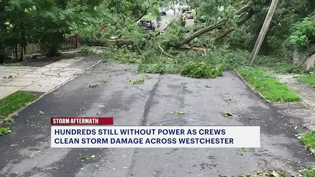 Video thumbnail for Over 40,000 homes without power as powerful storm batter the Hudson Valley