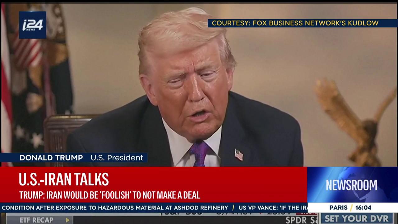 Video thumbnail for U.S.-Iran talks: Trump: Iran would be 'foolish' to no make a deal