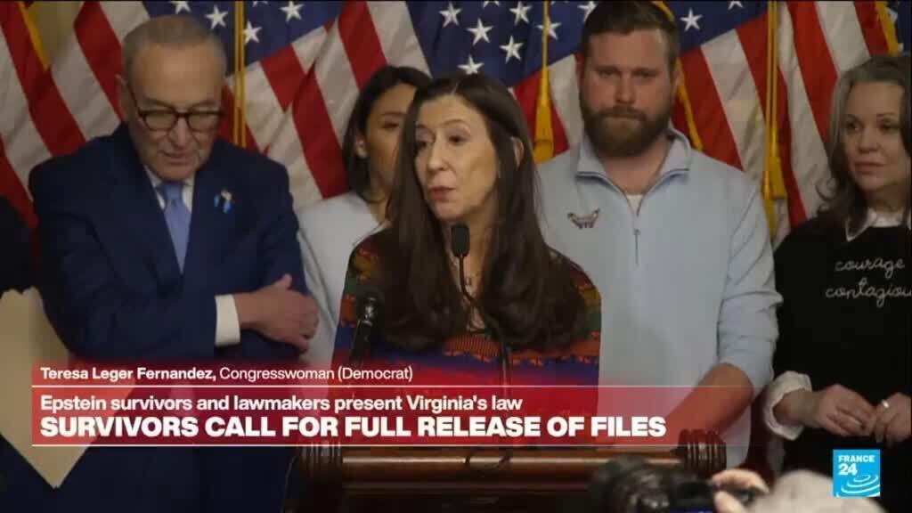 Video thumbnail for REPLAY: Epstein survivors and lawmakers introduce 'Virginia's Law'