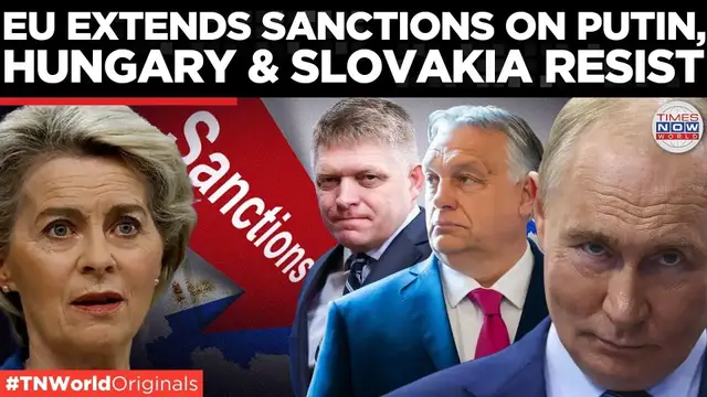 'Video thumbnail for Hungary and Slovakia Challenge EU, Brussels Blocks 12-Month Sanctions on Putin | Times Now World'
