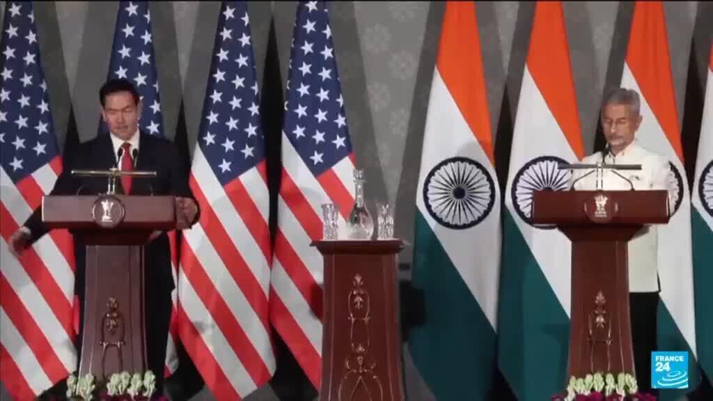 Video thumbnail for Marco Rubio visits India as US and India seek to ease trade tensions