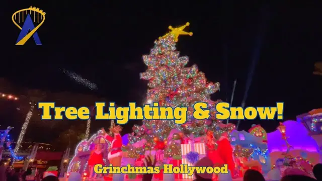 'Video thumbnail for Grinchmas Tree Lighting and Wintery Snowfall'