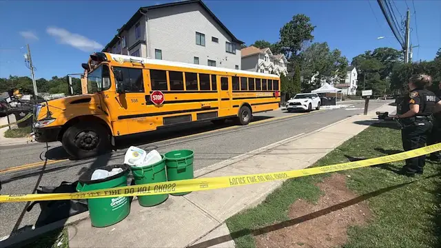Video thumbnail for 7-year-old girl killed after being struck by school bus in Monsey