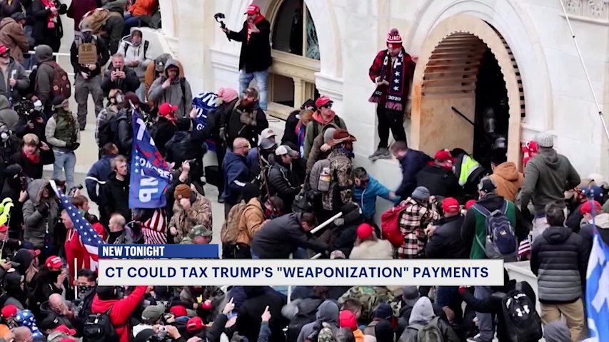 Video thumbnail for Trump's payments to Jan. 6 rioters could face 100% tax in CT
