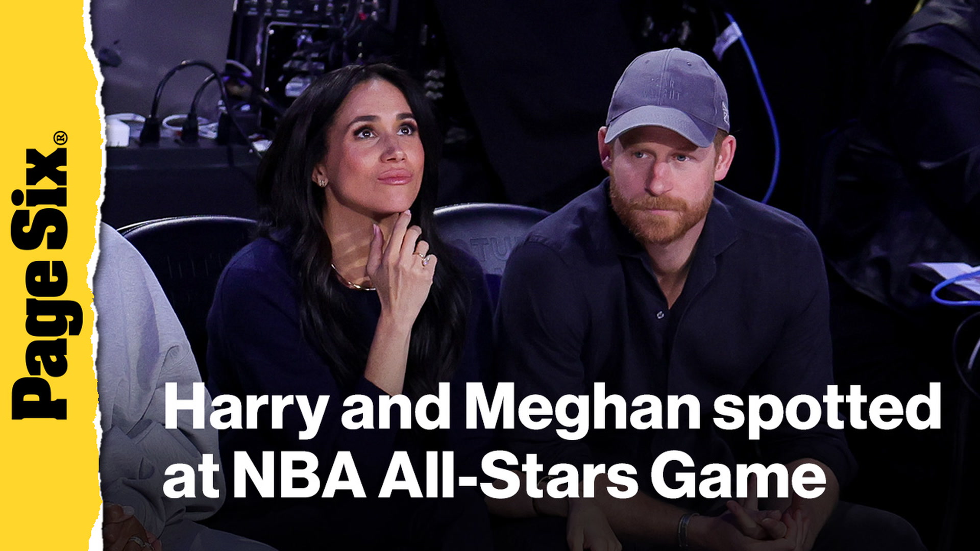 Video thumbnail for Prince Harry and Meghan Markle spotted enjoying NBA All-Stars Game in Los Angeles