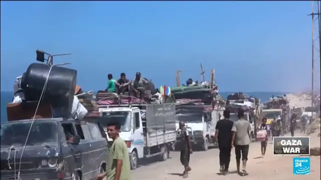 'Video thumbnail for Gaza: Palestinians search for shelter as Israel ramps up campaign'
