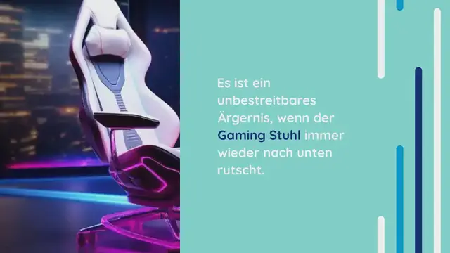 Video thumbnail for Gaming Stuhl geht immer runter: Lösungen und Schritte zur Reparatur