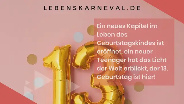 Video thumbnail for Glückwünsche Zum 13. Geburtstag: Coole Und Herzvolle Geburtstagswünsche: