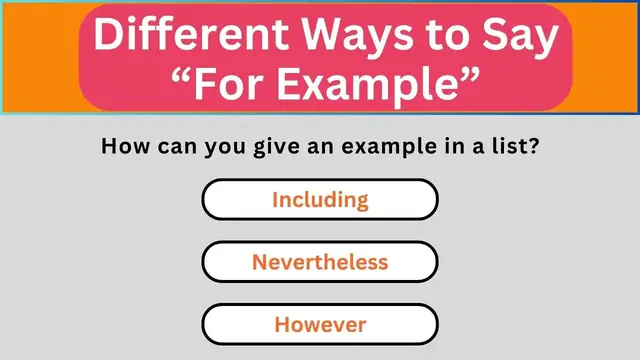 'Video thumbnail for English Speaking Practice ||  Different Ways to Say “For Example” || English Speaking Test'