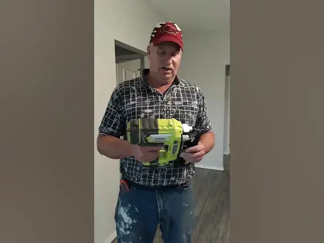 Video thumbnail for Ryobi Battery Power Finish Nailer #shorts