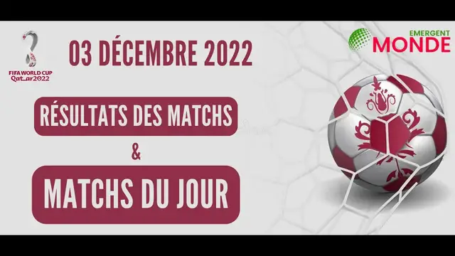 Video thumbnail for ​🏆 ⚽ Coupe du monde 2022 - Résultats des matchs / Matchs du jour (03 Décembre 2022)