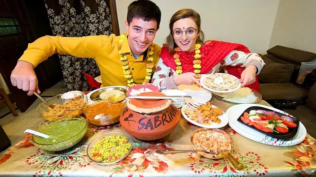'Video thumbnail for Home-Cooked Indian Food in Delhi, India!! MOM'S RAJMA + LOVELY Family Food in India!'