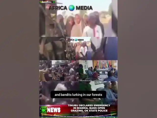 Video thumbnail for Tinubu Declares Emergency In Nigeria, Bans Open Grazing, Ok State Police