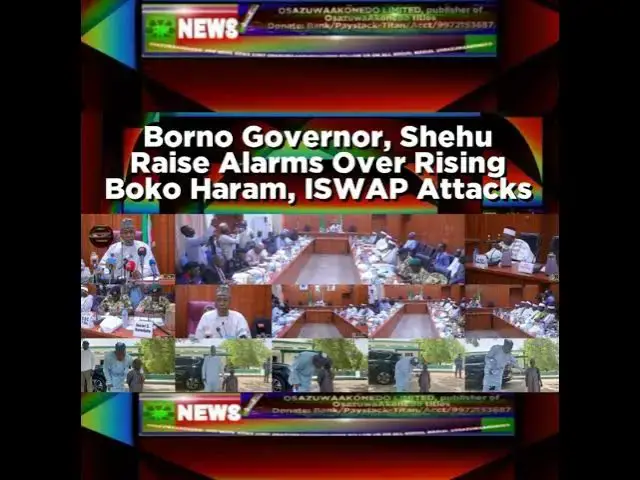 Video thumbnail for Borno Governor, Shehu Raise Alarms Over Rising Boko Haram, ISWAP Attacks