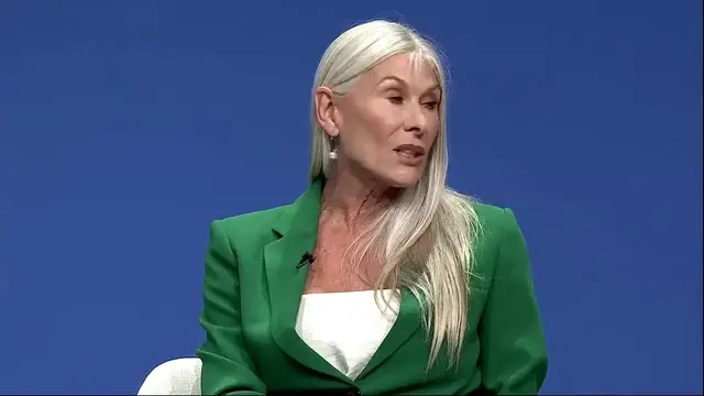 'Video thumbnail for Tory conference chaos as trans activist heckles ex-Olympian during gender debate: 'You're taking away fair sport!''