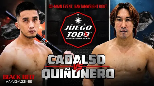 Video thumbnail for Blackbelt Magazine: Cadalso vs Quinonero | UGB 45 Barrio Brawls | Juego Todo Match