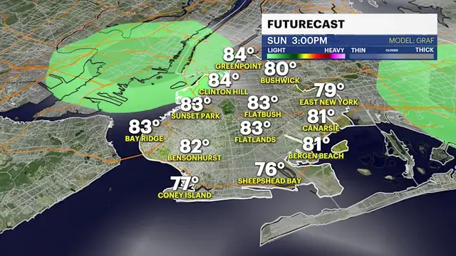 Video thumbnail for Sunny and warm Father's Day for Brooklyn, heavy rain on the way