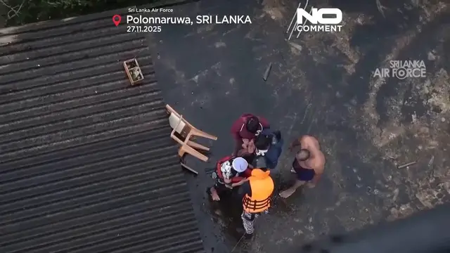 Video thumbnail for More than 40 dead as heavy rains trigger landslides and floods across Sri Lanka